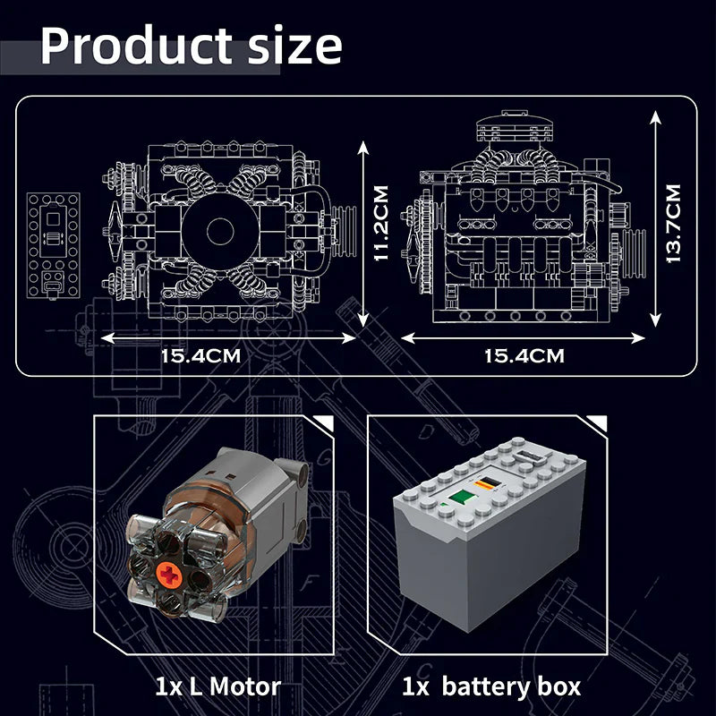 Motorized Chevy V8 Engine | 488pcs