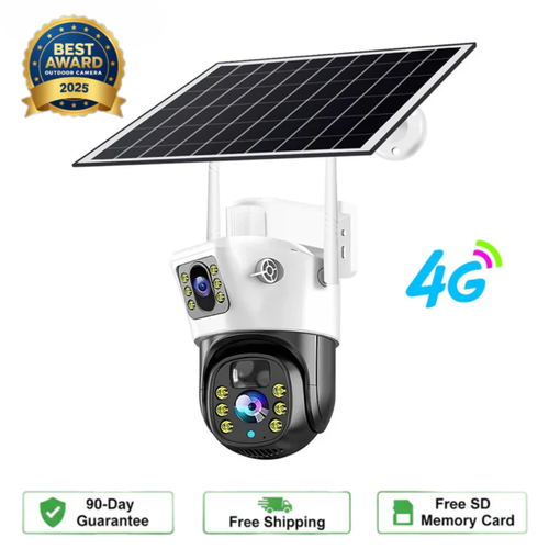 2K Ultra HD Outdoor Security Camera with Solar Panel