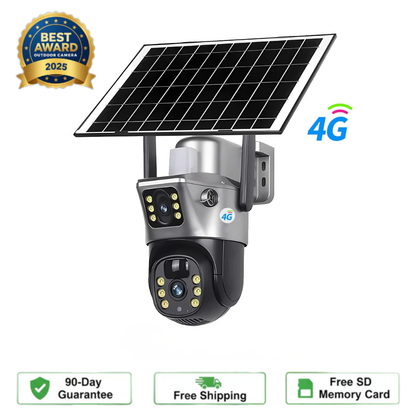2K Ultra HD Outdoor Security Camera with Solar Panel