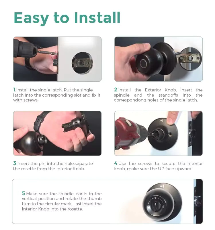 Smart Round Door Lock Ball